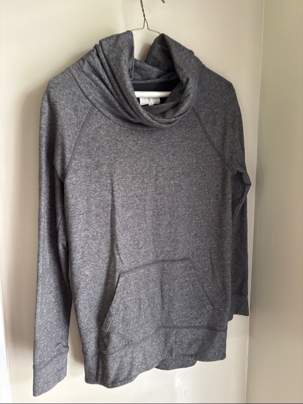 Lou & Grey Heather Gray Cowl Neck Pullover